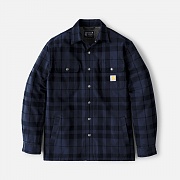 (107017) 플란넬 셰르파 양털안감 셔츠 자켓 NAVY (I26)